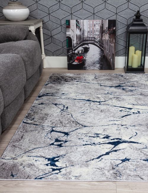 GLITZ MARBLE 80 x 150 - BLUE