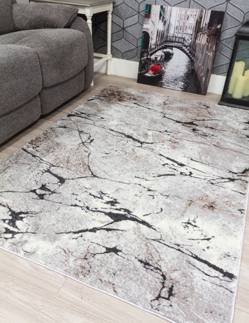 GLITZ MARBLE 160 X 220 - GREY