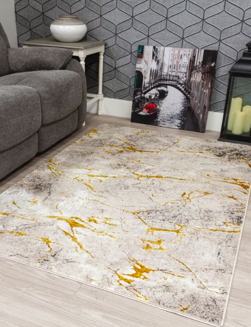 GLITZ MARBLE 120 X 170 - OCHRE