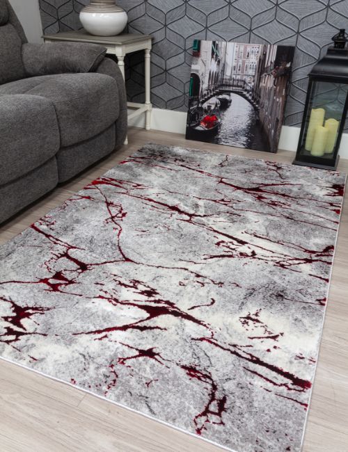 GLITZ MARBLE 120 X 170 - RED