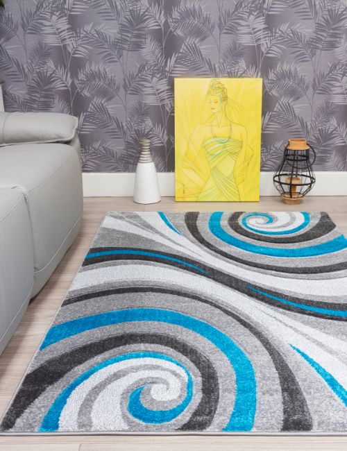 SAMBA SPIRALS TEAL 80 X 150