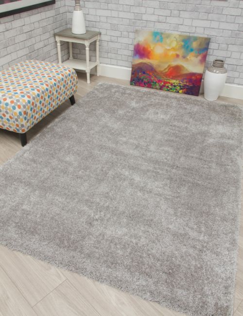 PLUSH - 120 X 170 - PLAIN - GREY