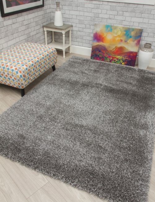 PLUSH - 120 X 170 - PLAIN - DARK GREY