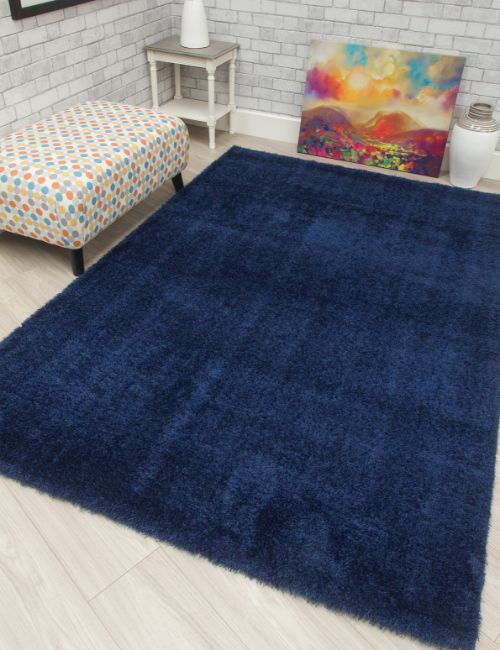 PLUSH - 120 X 170 - PLAIN - NAVY