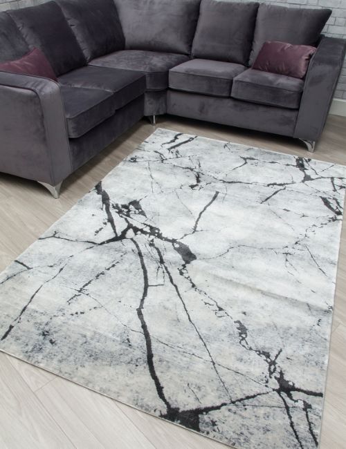 ROCOCO -   80 X 150 - GLACIAL- ANTHRACITE