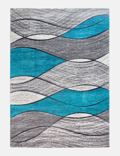 IMPULSE WAVES BLACK/TEAL 67 X 120