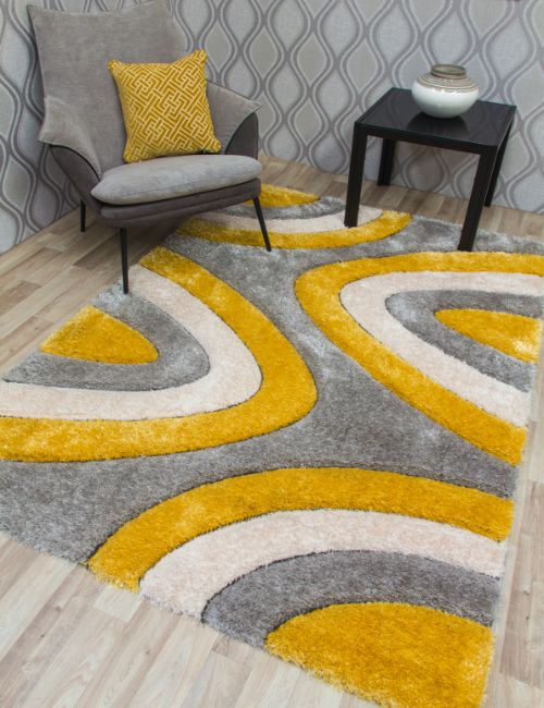 LUXUS -   80 X 150 - RIPPLE - MULTI YELLOW