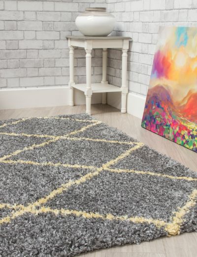 Fantasy Trellis - Dark Grey / Yellow 3