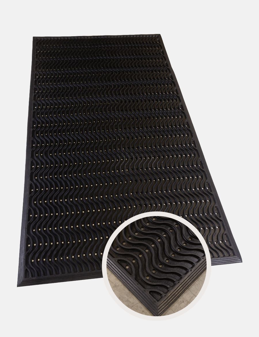 WAVES RUBBER MAT 90X150 12MM